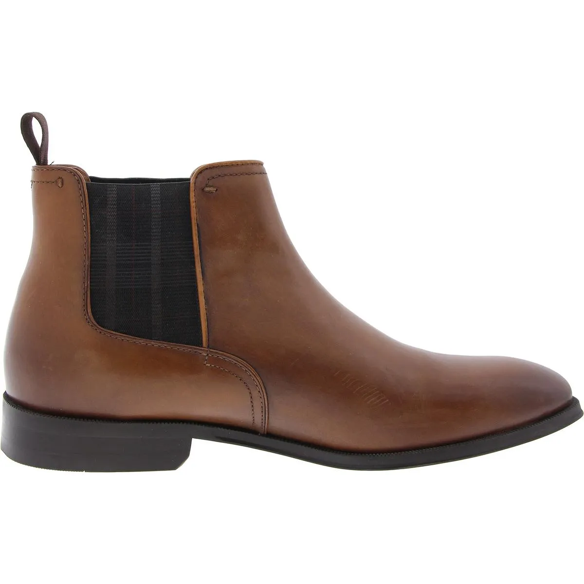 11834221 Mens Laceless Leather Chelsea Boots
