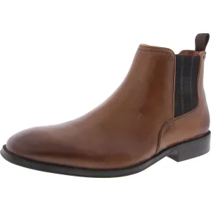 11834221 Mens Laceless Leather Chelsea Boots
