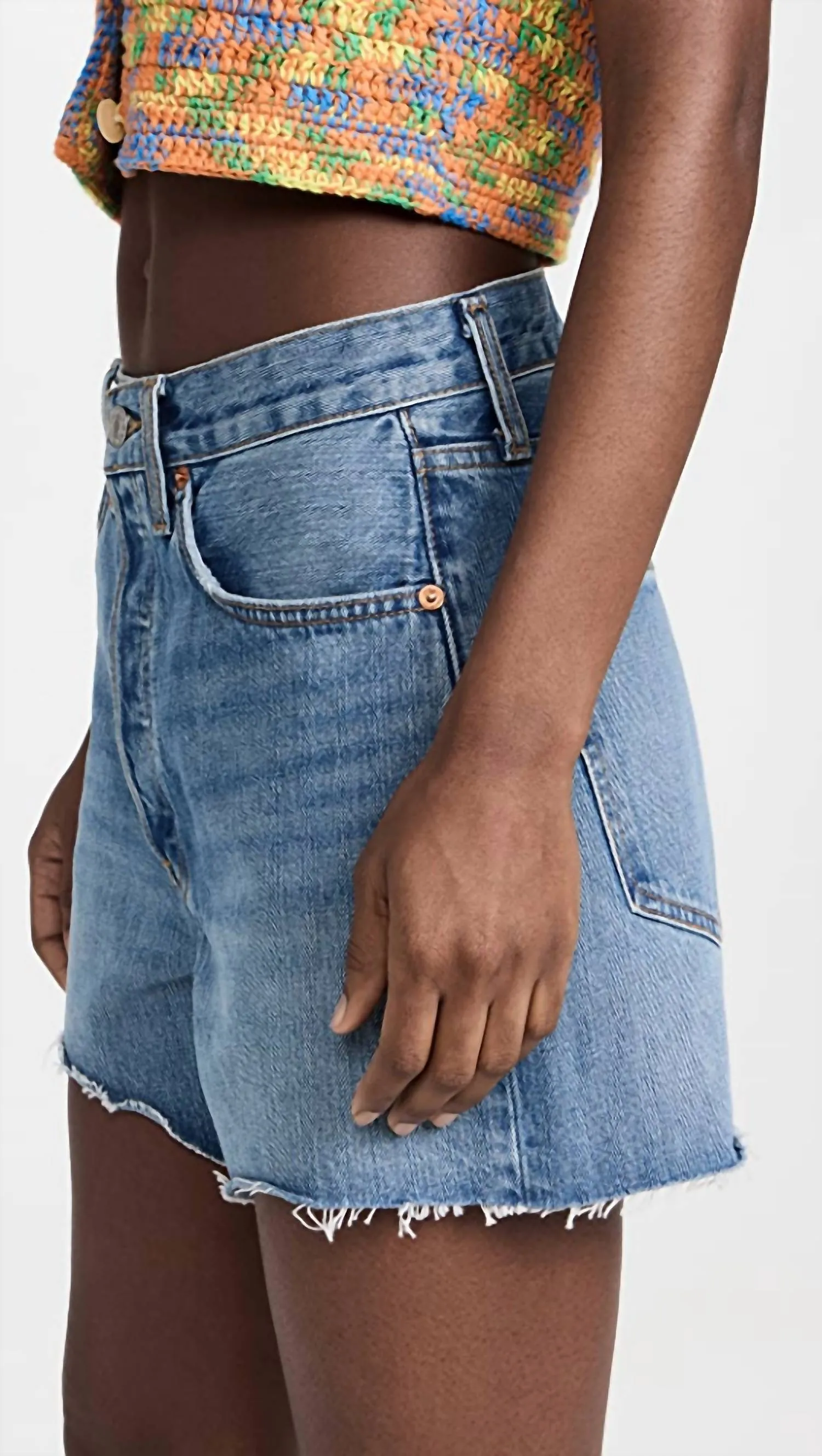 90S Low Slung Shorts In Lago