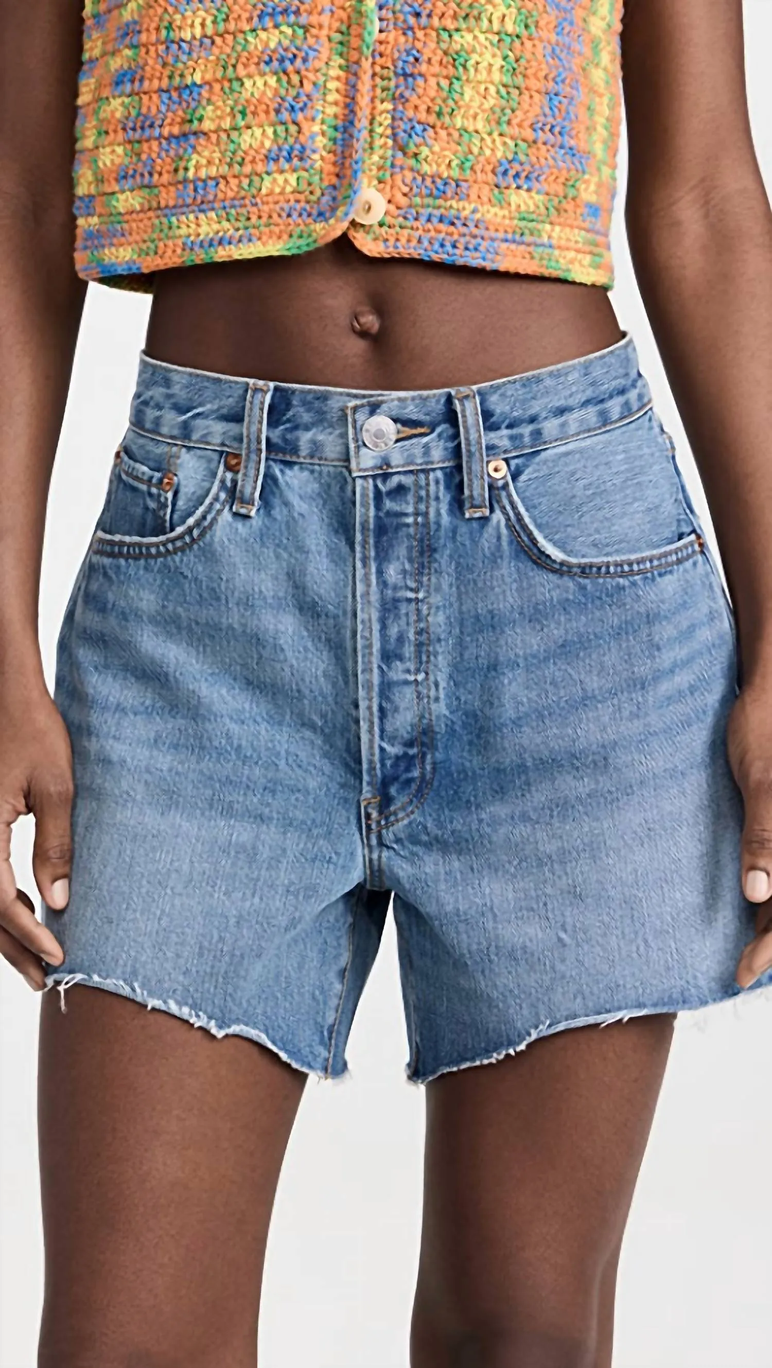 90S Low Slung Shorts In Lago