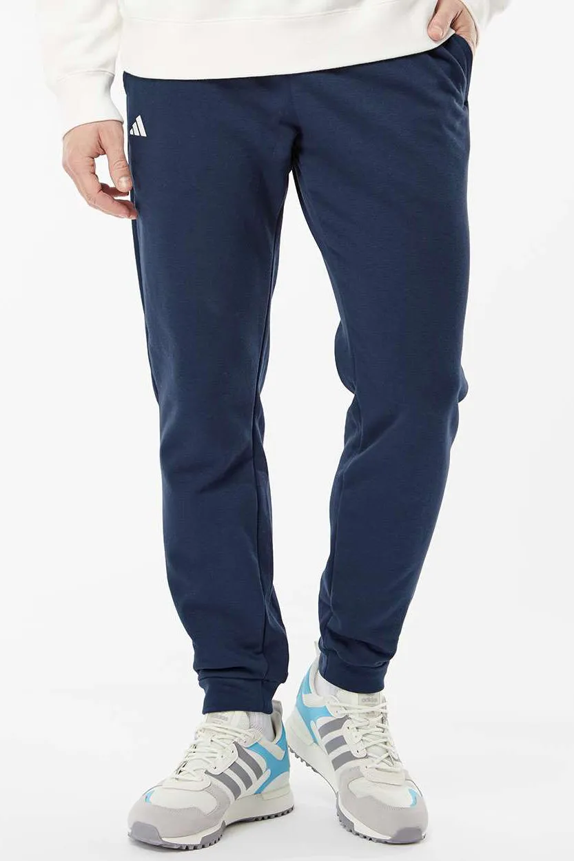 Adidas Mens Fleece Jogger Sweatpants w/ Pockets - Collegiate Navy Blue