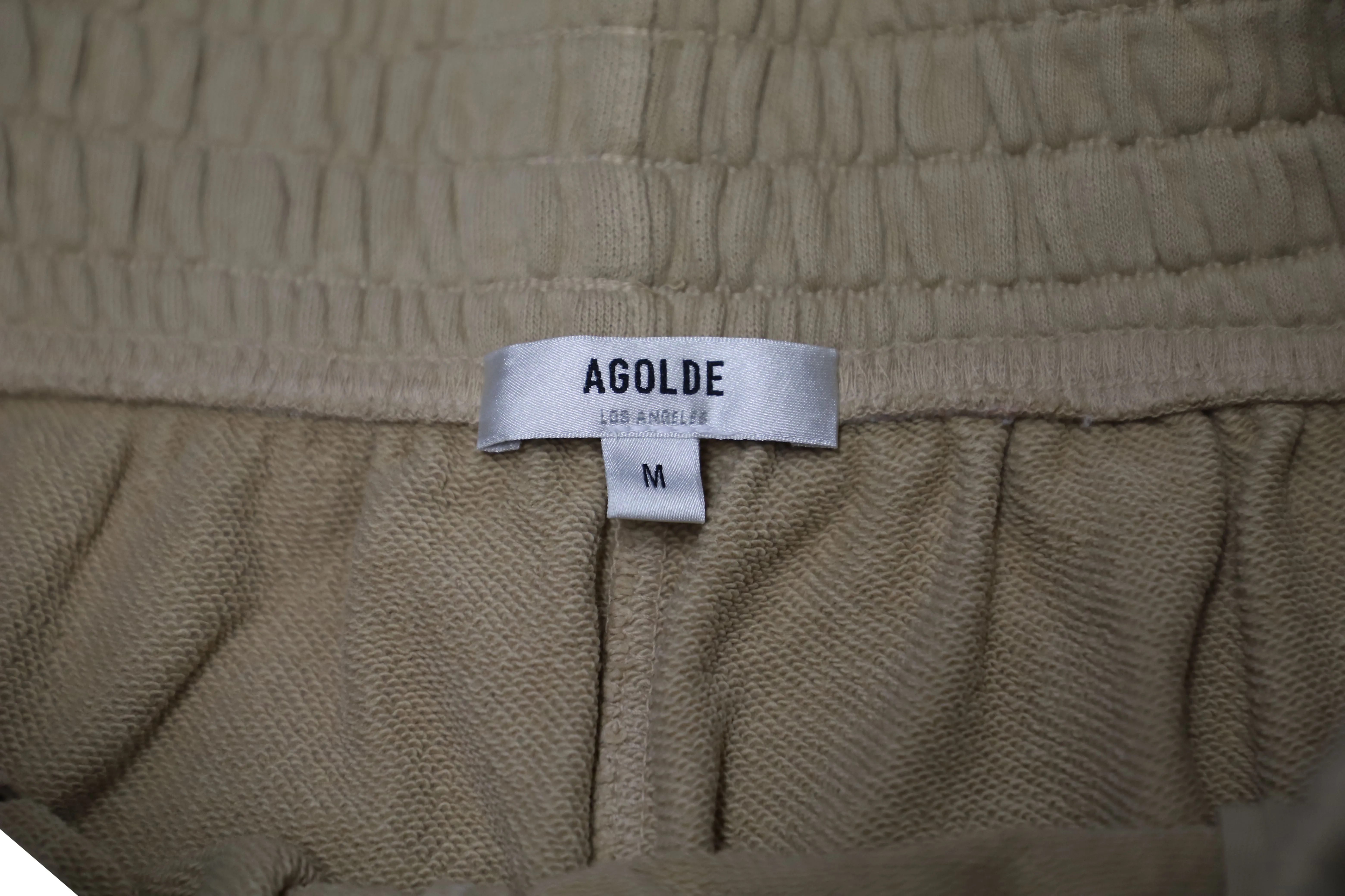 Agolde Boxing Track Shorts in Brown Cotton