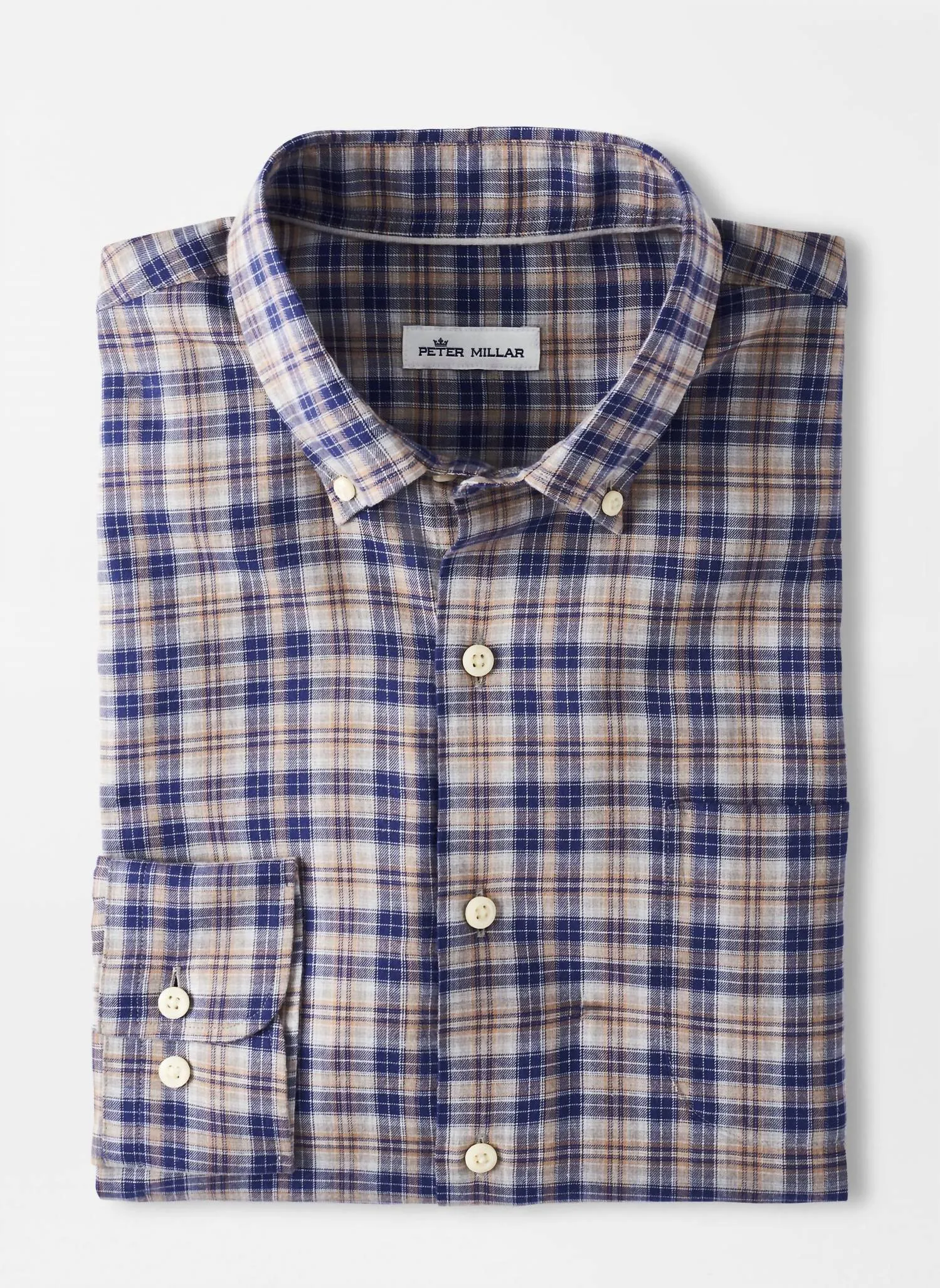 Autumn Soft Cotton Sport Shirt In Greenwood Plaid