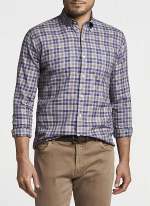 Autumn Soft Cotton Sport Shirt In Greenwood Plaid