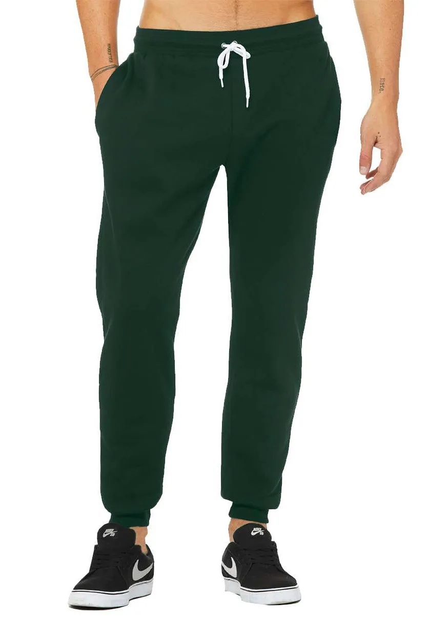 Bella   Canvas Mens Jogger Sweatpants w/ Pockets - Forest Green