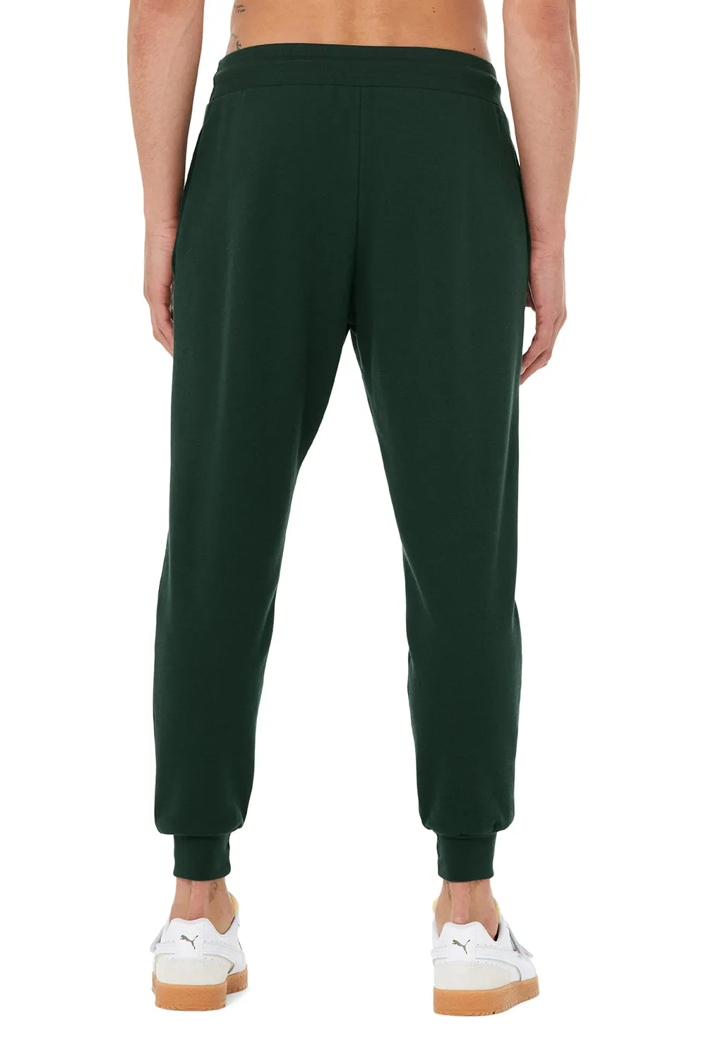 Bella   Canvas Mens Jogger Sweatpants w/ Pockets - Forest Green