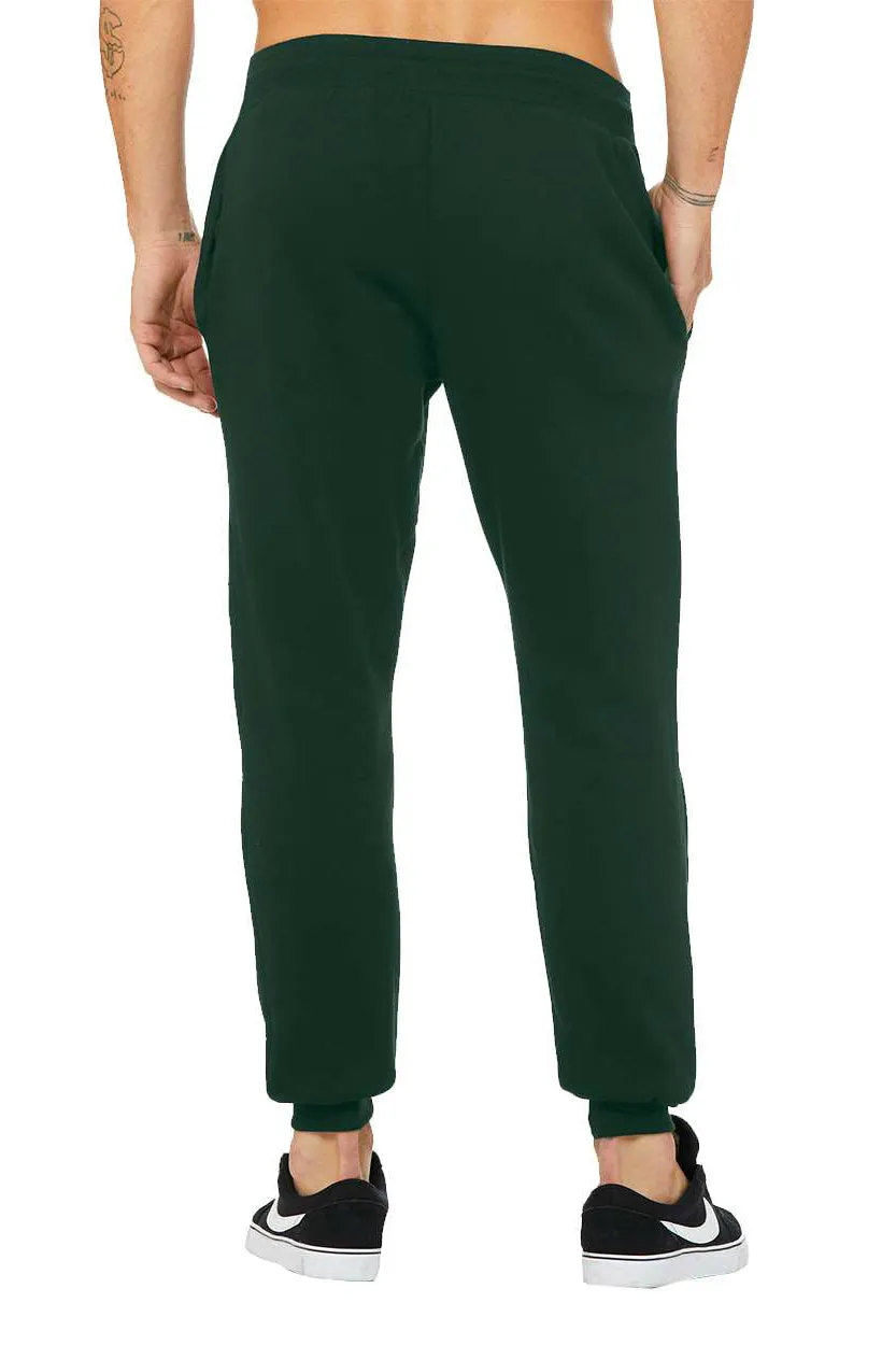 Bella   Canvas Mens Jogger Sweatpants w/ Pockets - Forest Green