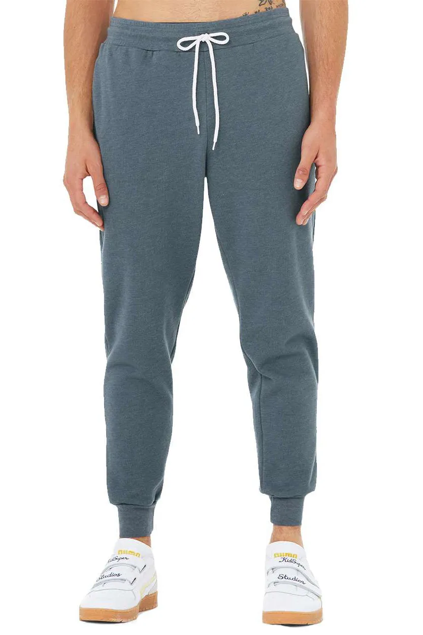 Bella   Canvas Mens Jogger Sweatpants w/ Pockets - Heather Slate Blue