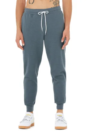 Bella   Canvas Mens Jogger Sweatpants w/ Pockets - Heather Slate Blue