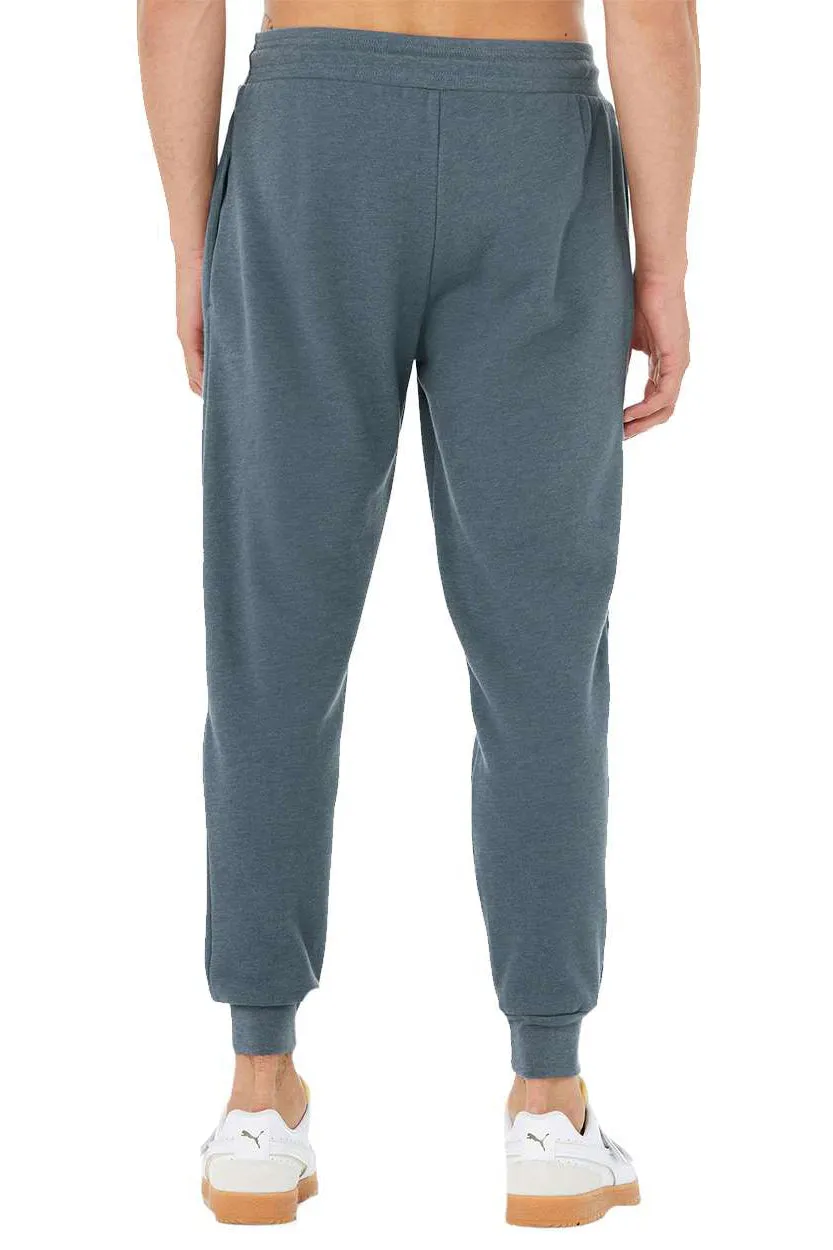 Bella   Canvas Mens Jogger Sweatpants w/ Pockets - Heather Slate Blue