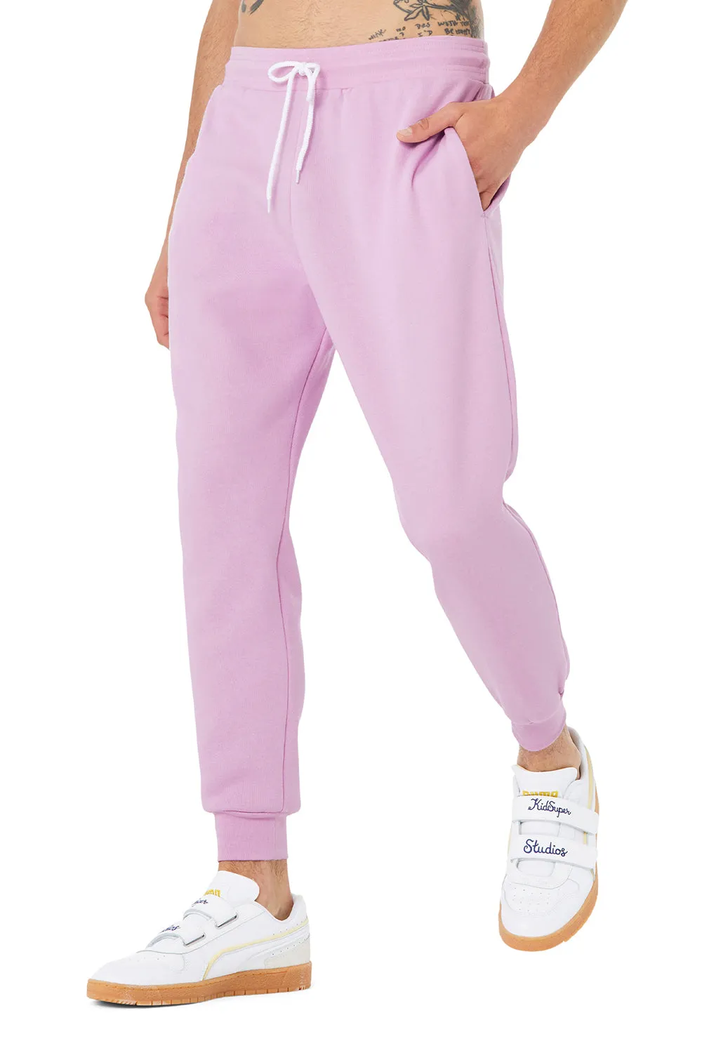 Bella   Canvas Mens Jogger Sweatpants w/ Pockets - Lilac