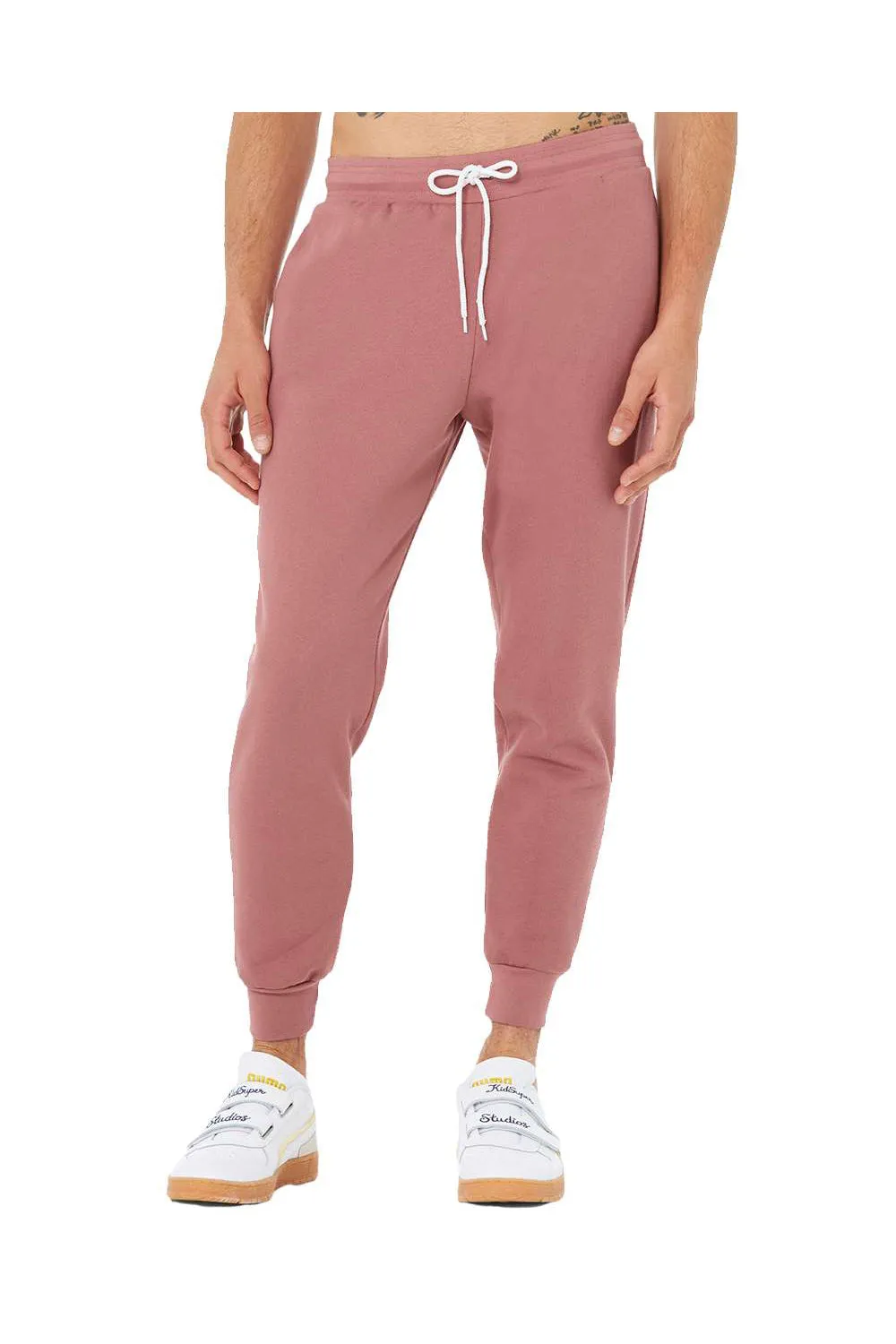 Bella   Canvas Mens Jogger Sweatpants w/ Pockets - Mauve