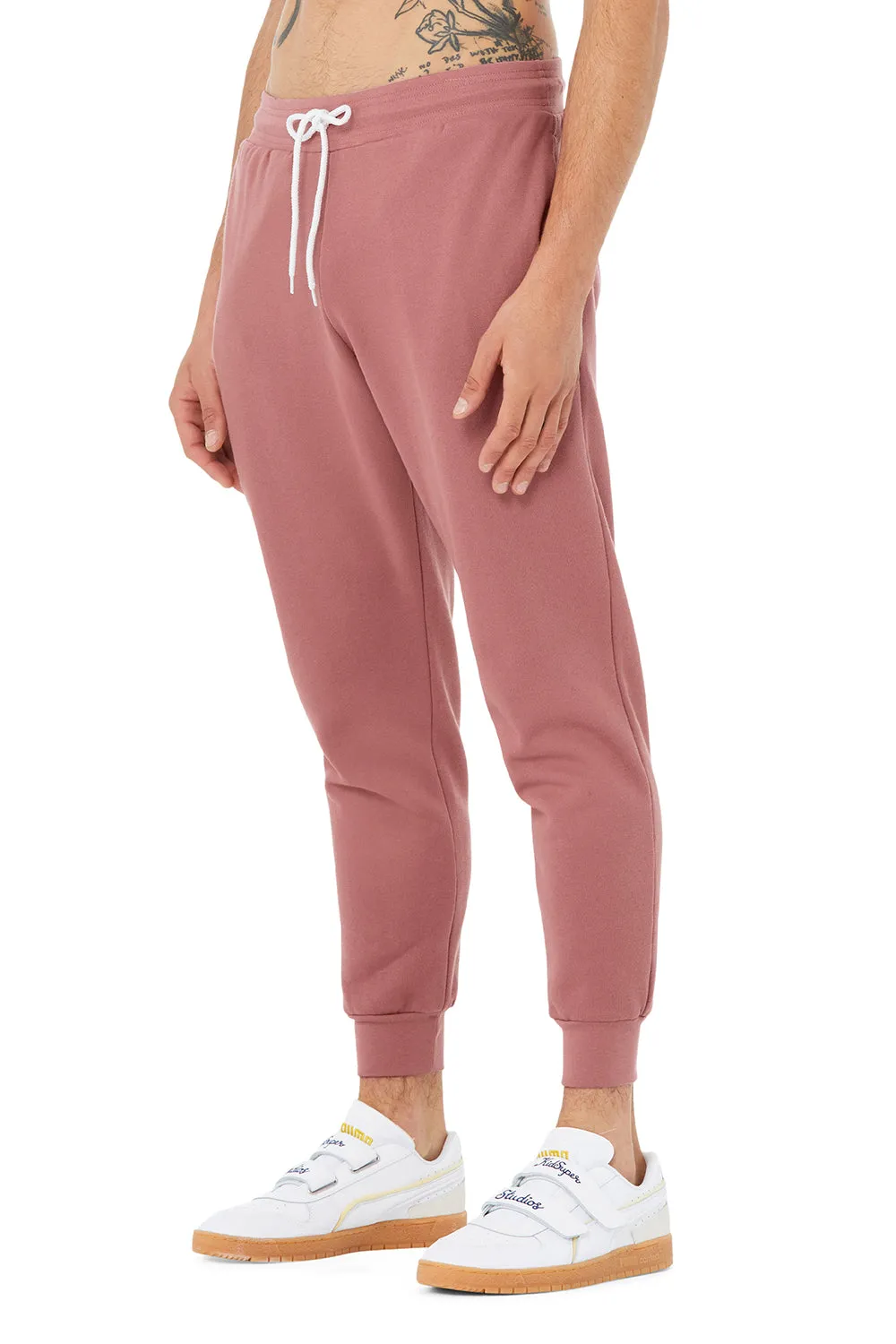 Bella   Canvas Mens Jogger Sweatpants w/ Pockets - Mauve