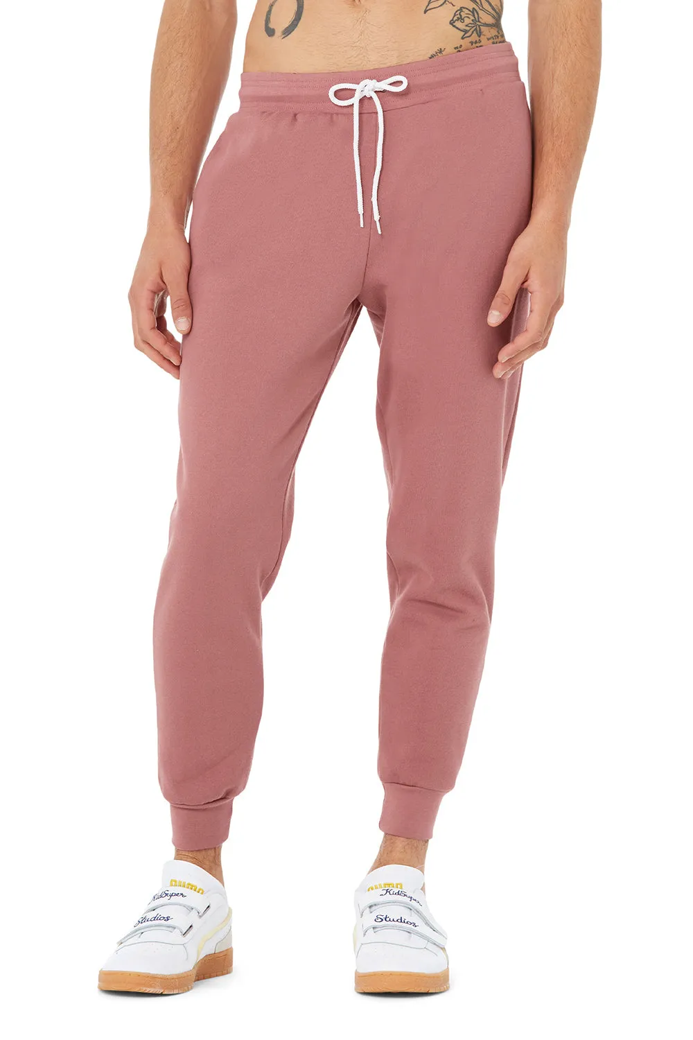 Bella   Canvas Mens Jogger Sweatpants w/ Pockets - Mauve
