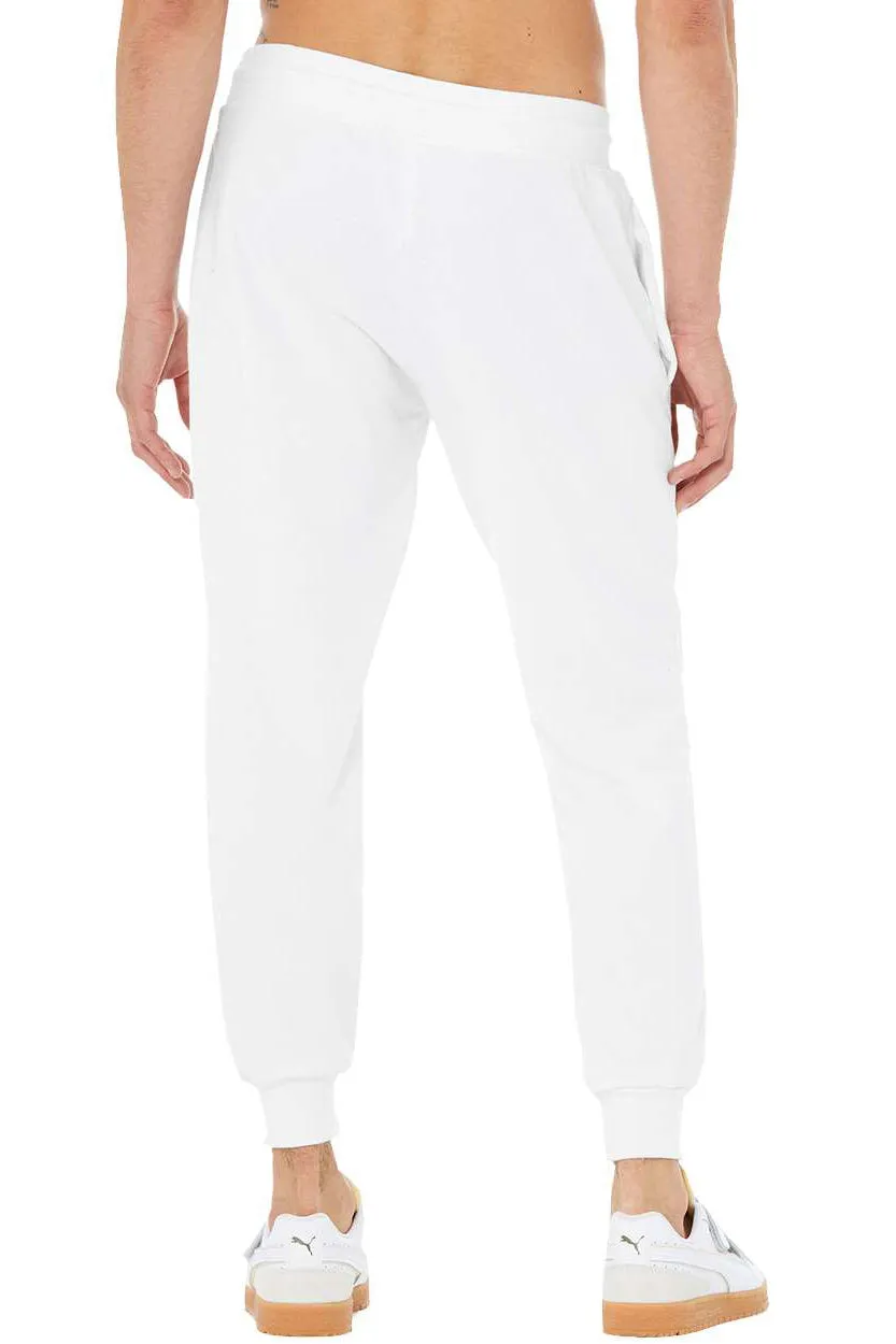 Bella   Canvas Mens Jogger Sweatpants w/ Pockets - White