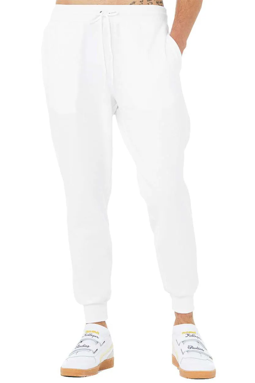 Bella   Canvas Mens Jogger Sweatpants w/ Pockets - White