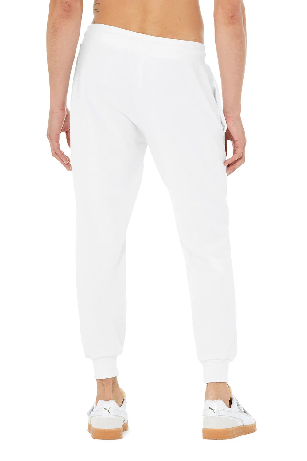 Bella   Canvas Mens Jogger Sweatpants w/ Pockets - White