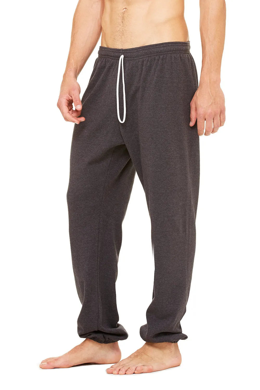 Bella   Canvas Mens Sponge Fleece Scrunch Sweatpants - Heather Dark Grey