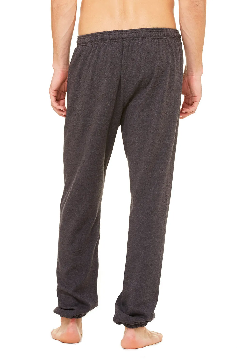 Bella   Canvas Mens Sponge Fleece Scrunch Sweatpants - Heather Dark Grey