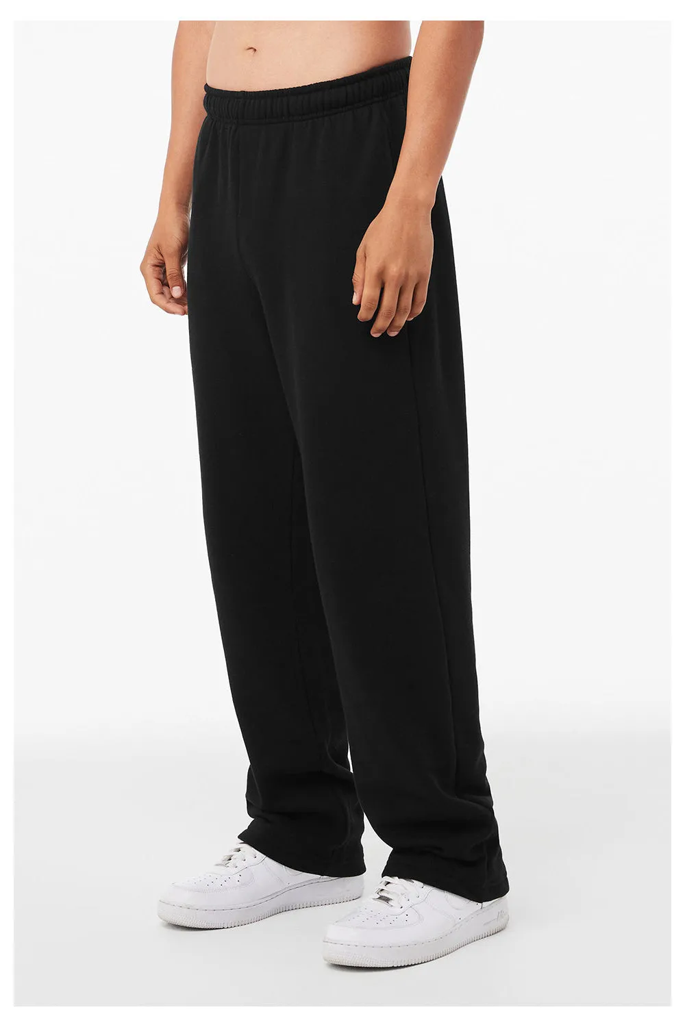 Bella   Canvas Mens Straight Leg Sweatpants w/ Pockets - Black