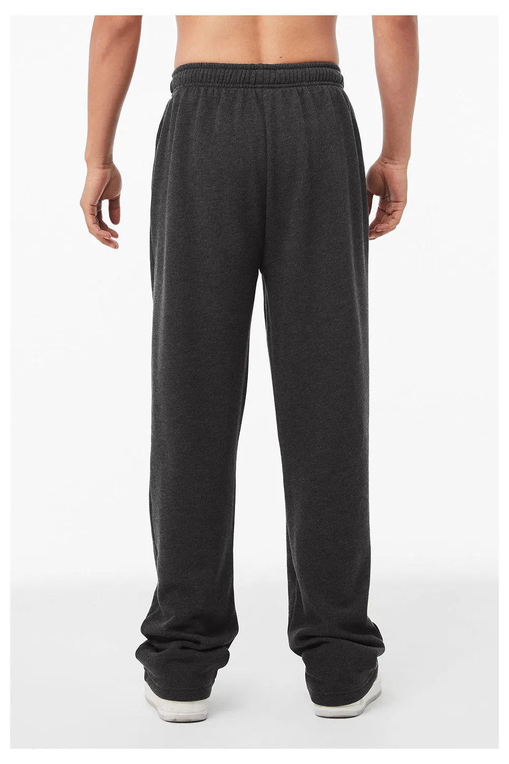 Bella   Canvas Mens Straight Leg Sweatpants w/ Pockets - Heather Dark Grey