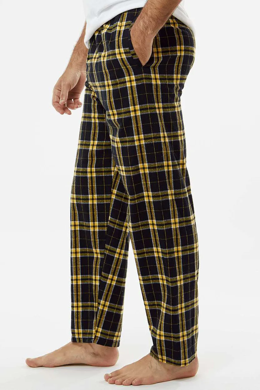 Boxercraft Mens Harley Flannel Pants w/ Pockets - Black/Gold