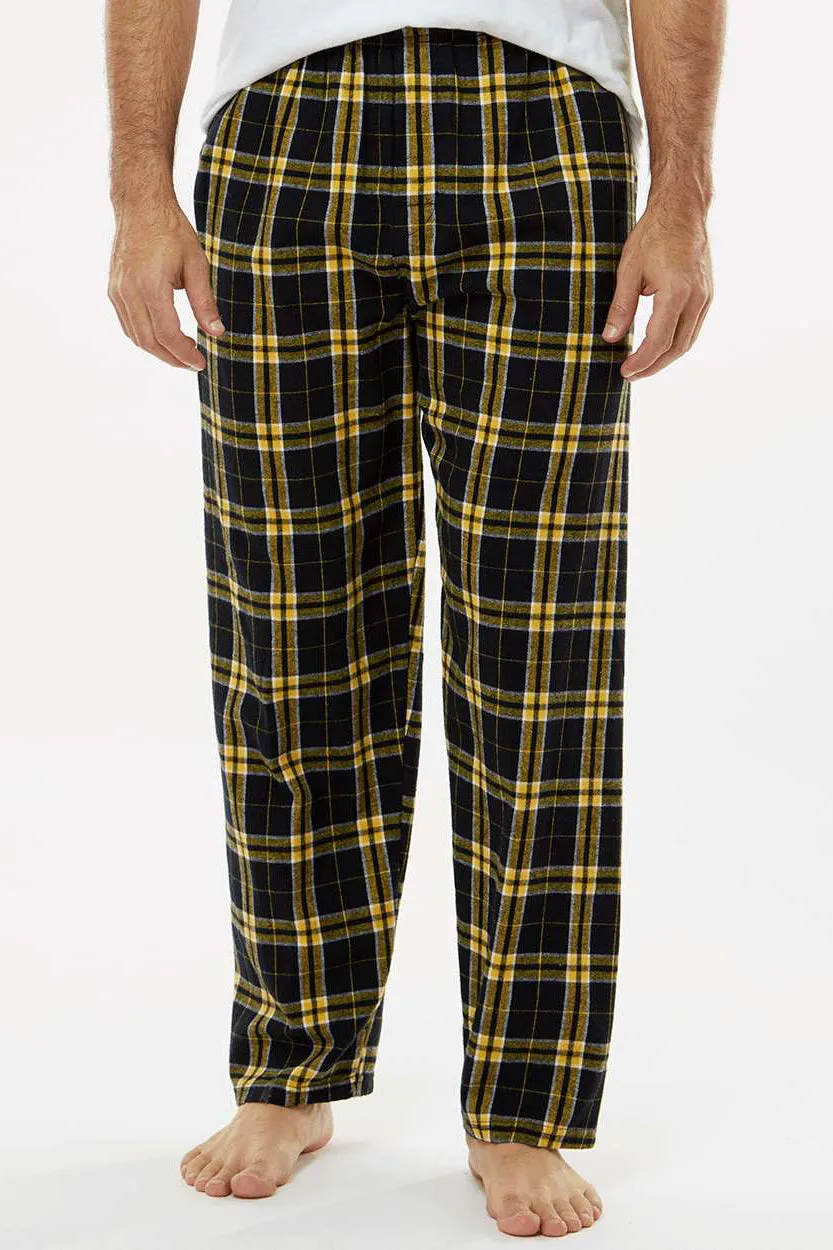 Boxercraft Mens Harley Flannel Pants w/ Pockets - Black/Gold