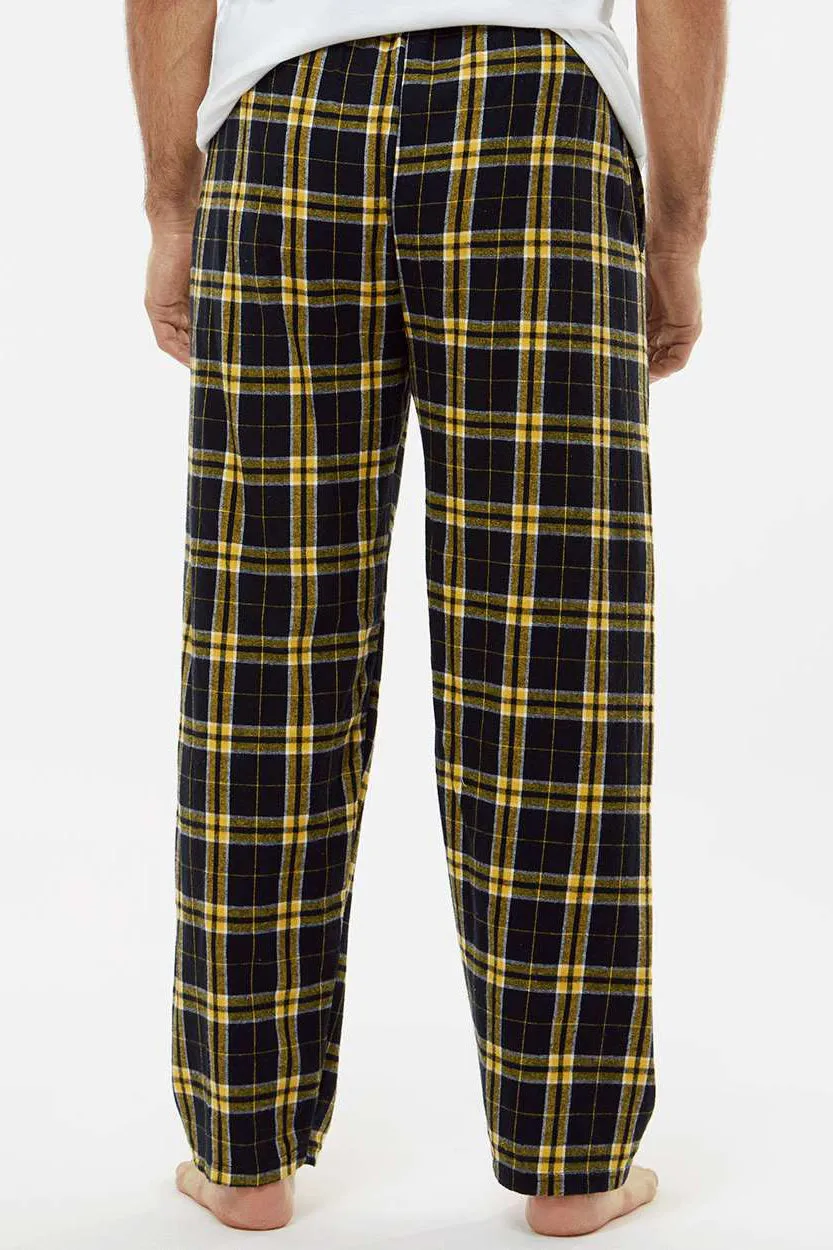 Boxercraft Mens Harley Flannel Pants w/ Pockets - Black/Gold