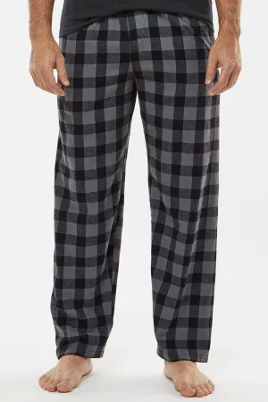 Boxercraft Mens Harley Flannel Pants w/ Pockets - Charcoal Grey/Black Buffalo