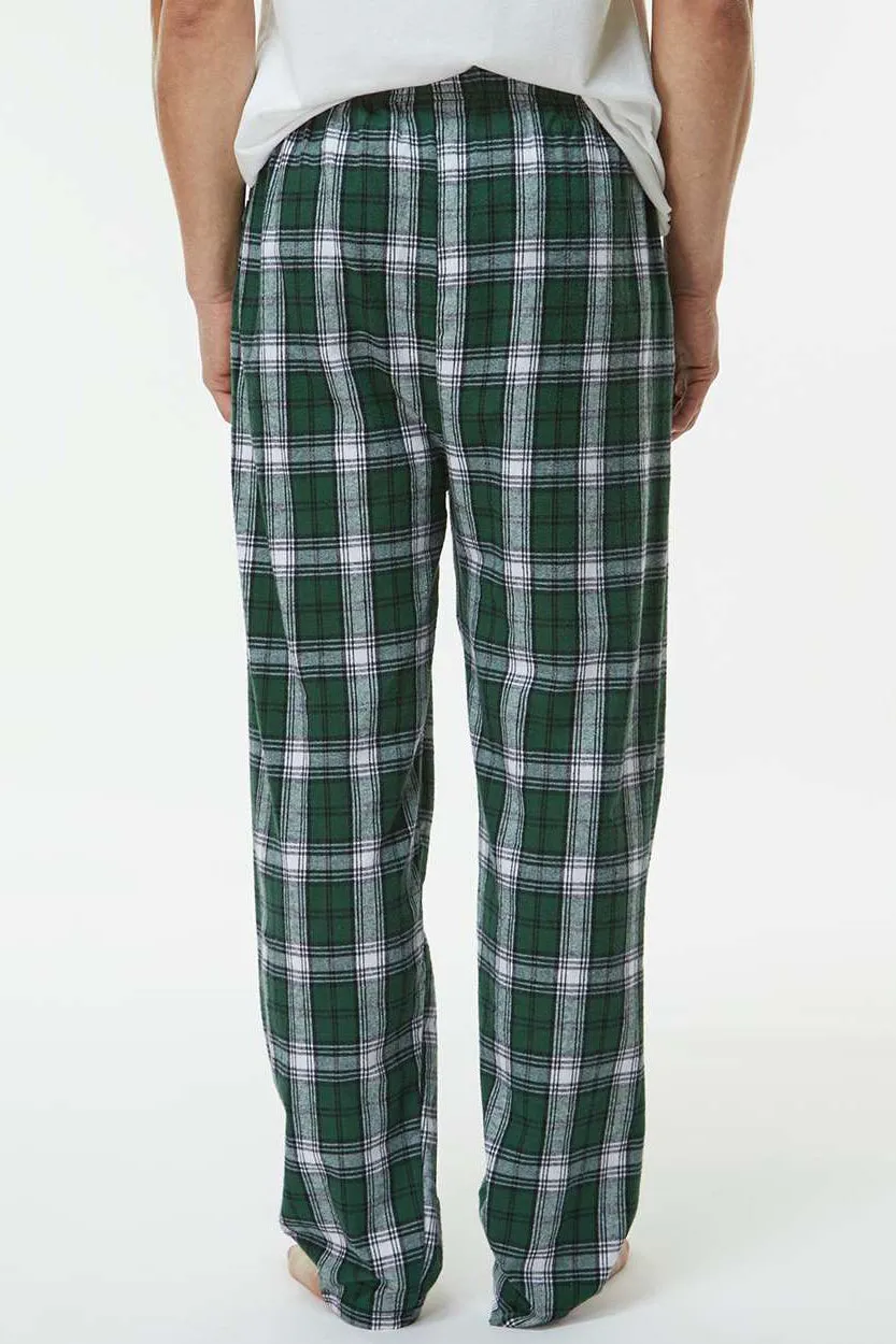 Boxercraft Mens Harley Flannel Pants w/ Pockets - Green/White
