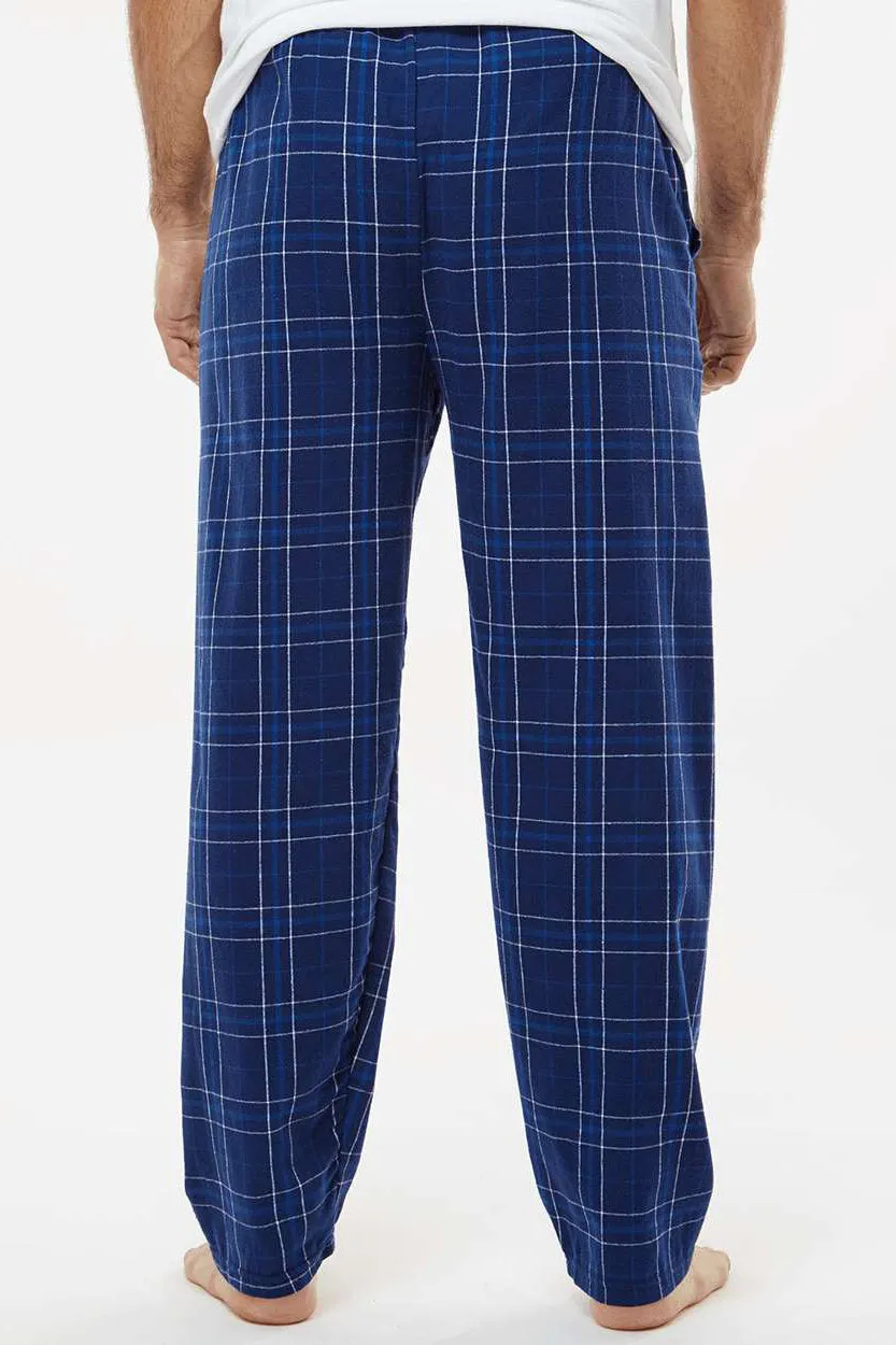 Boxercraft Mens Harley Flannel Pants w/ Pockets - Navy Blue Field Day Plaid