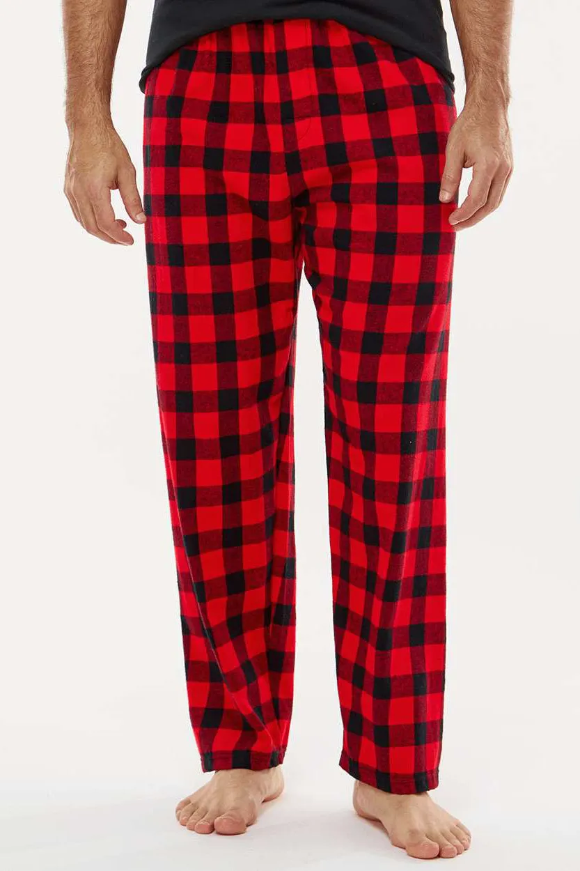 Boxercraft Mens Harley Flannel Pants w/ Pockets - Red/Black Buffalo
