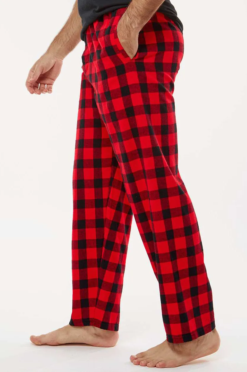 Boxercraft Mens Harley Flannel Pants w/ Pockets - Red/Black Buffalo