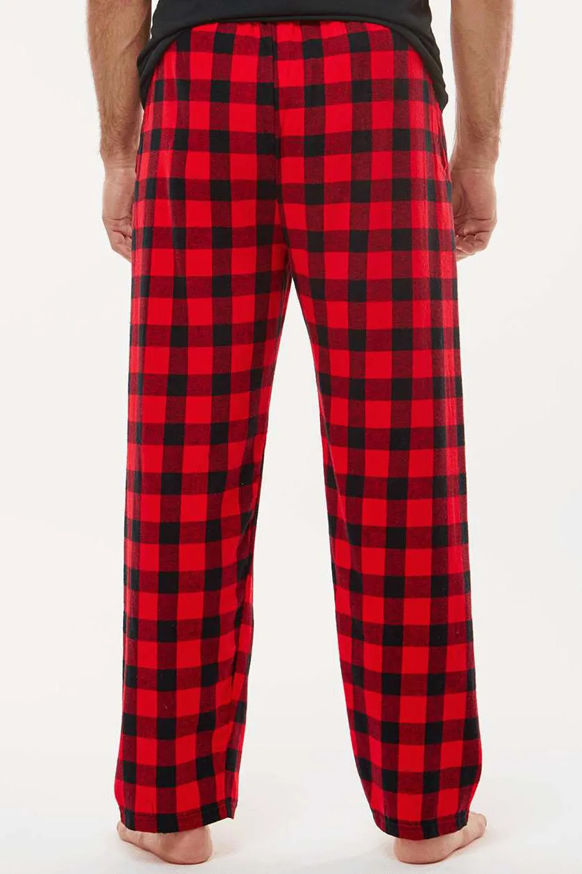 Boxercraft Mens Harley Flannel Pants w/ Pockets - Red/Black Buffalo