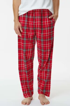 Boxercraft Mens Harley Flannel Pants w/ Pockets - Red/White