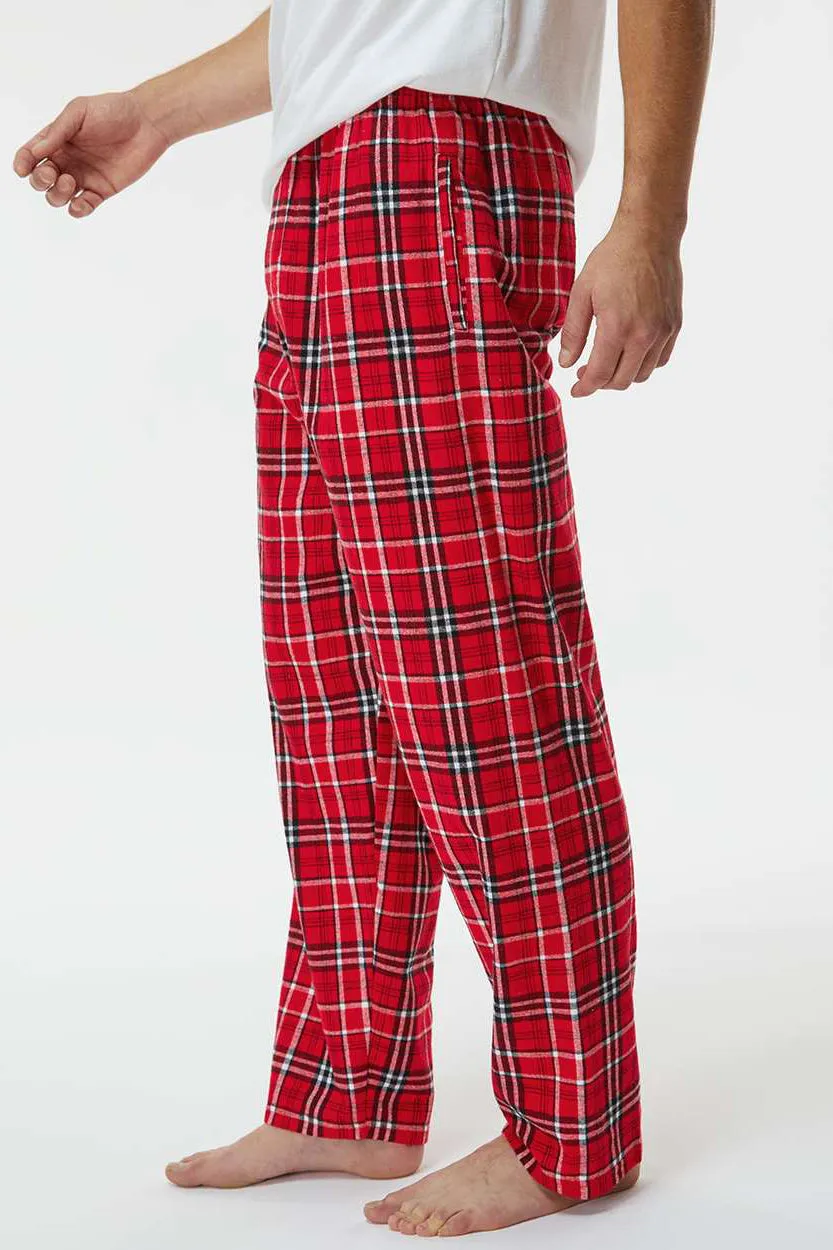 Boxercraft Mens Harley Flannel Pants w/ Pockets - Red/White