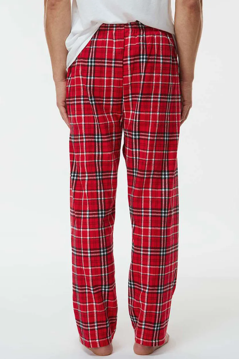 Boxercraft Mens Harley Flannel Pants w/ Pockets - Red/White