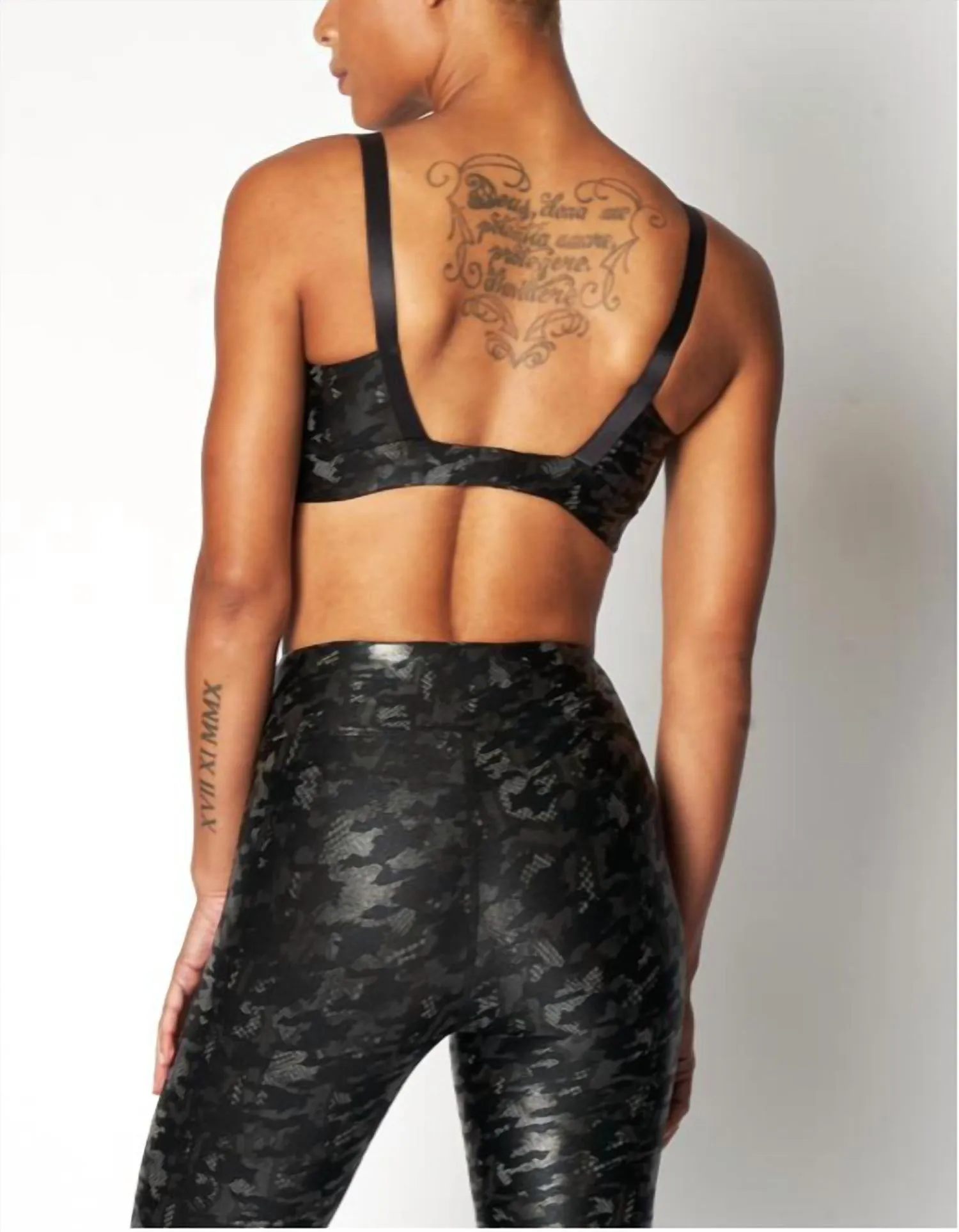 Boxing Bra In Mesh Camo