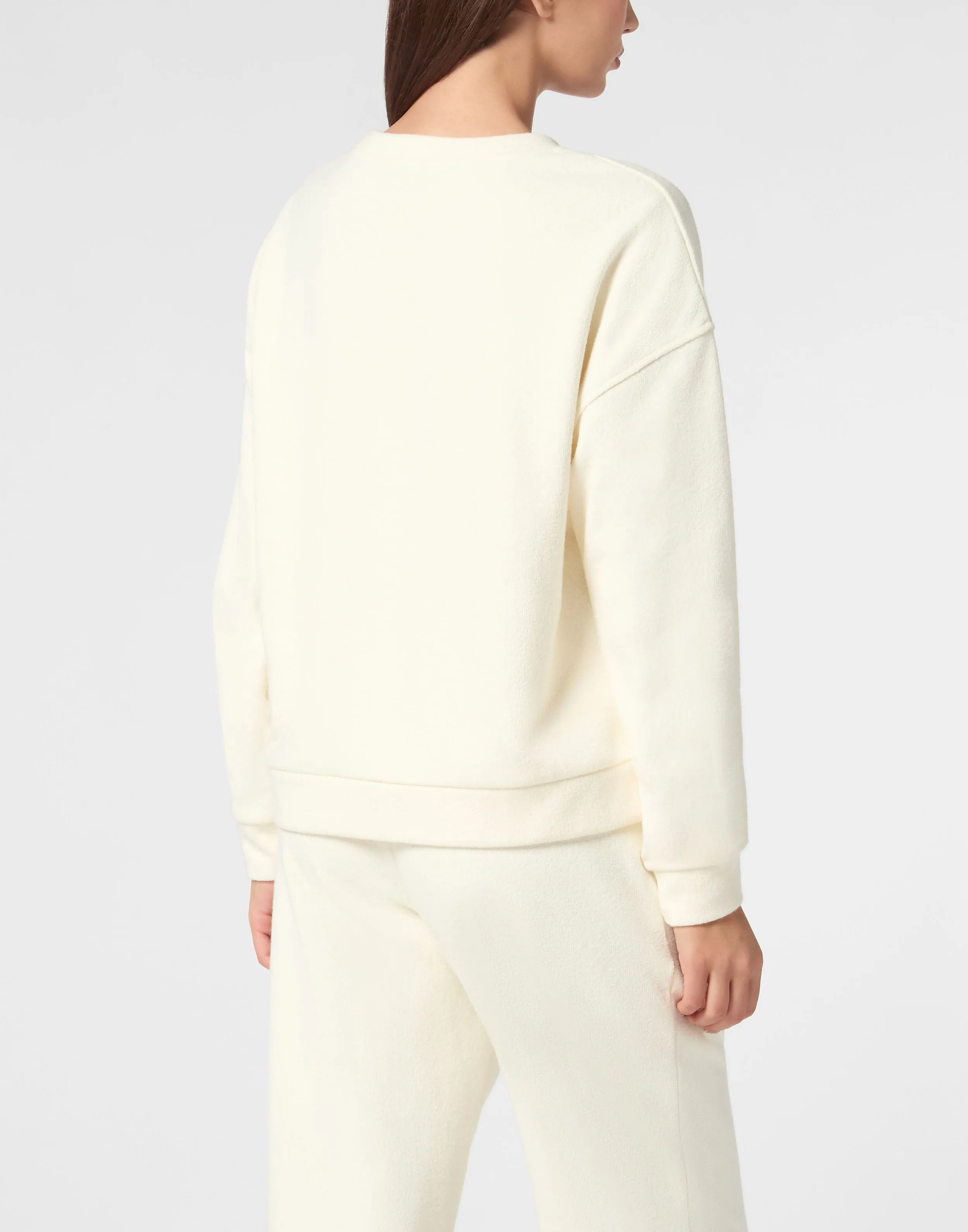 Boxy Fit Sweatshirt Round Neck LS