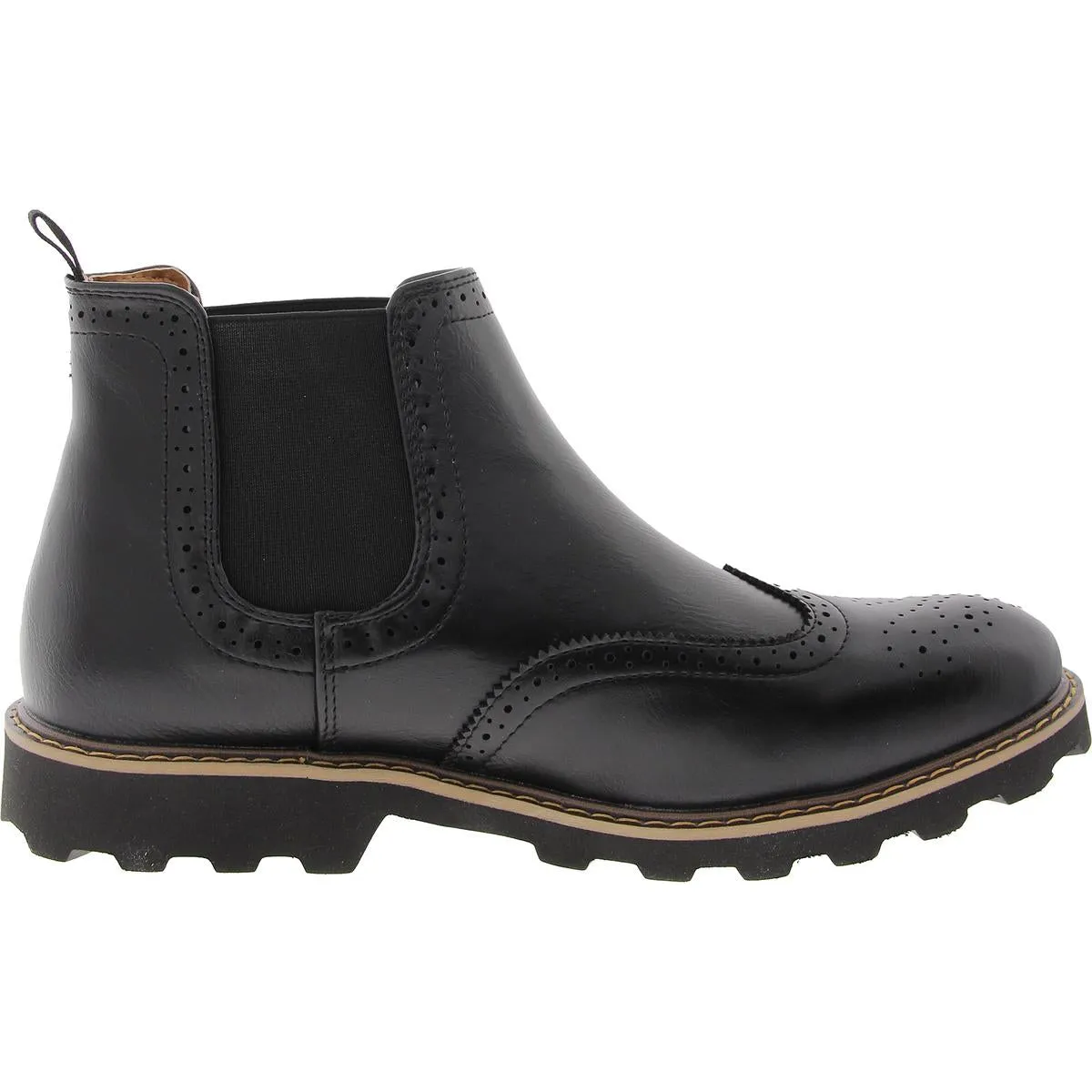BRAYDEN Mens Leather Slip On Ankle Boots
