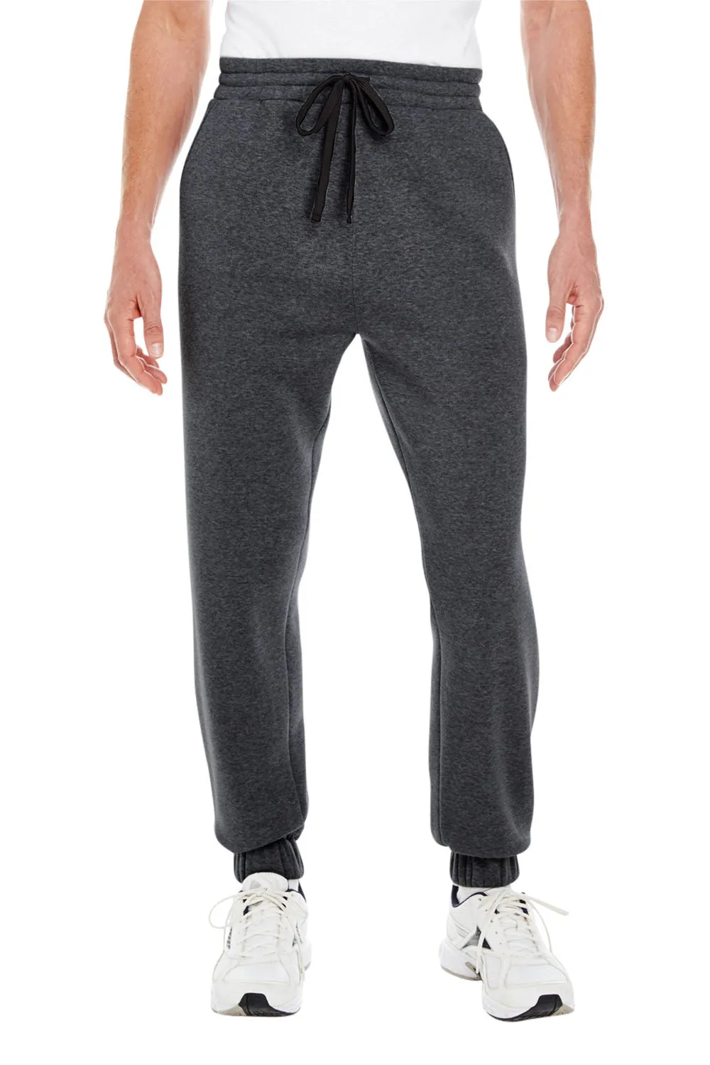 Burnside Mens Fleece Jogger Sweatpants w/ Pockets - Charcoal Grey
