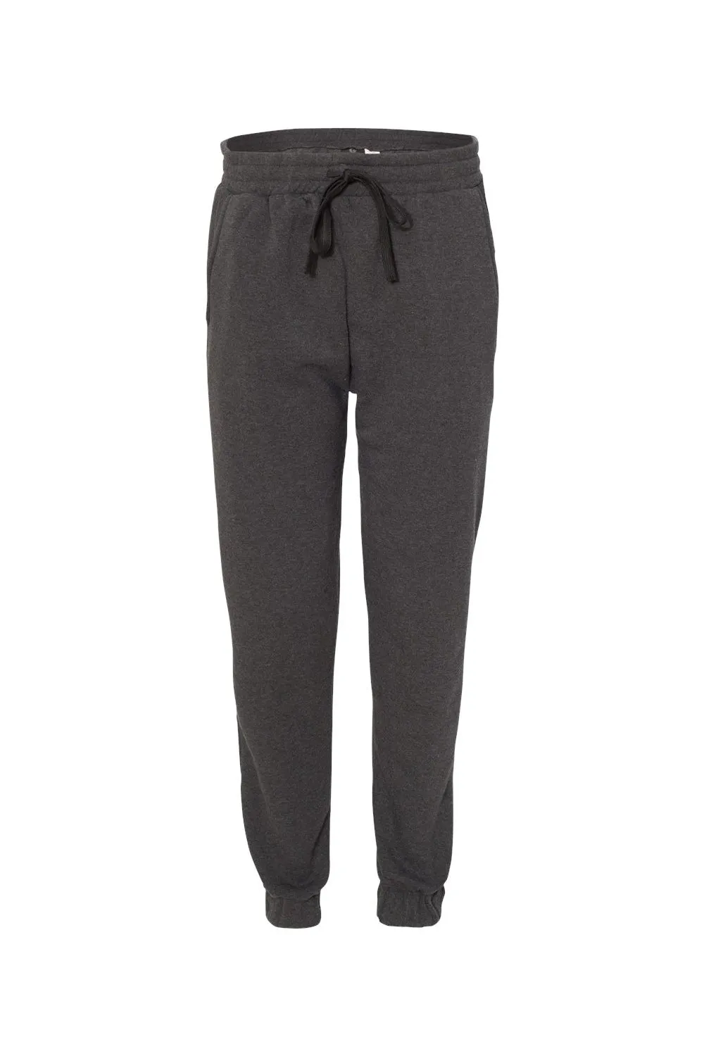 Burnside Mens Fleece Jogger Sweatpants w/ Pockets - Charcoal Grey