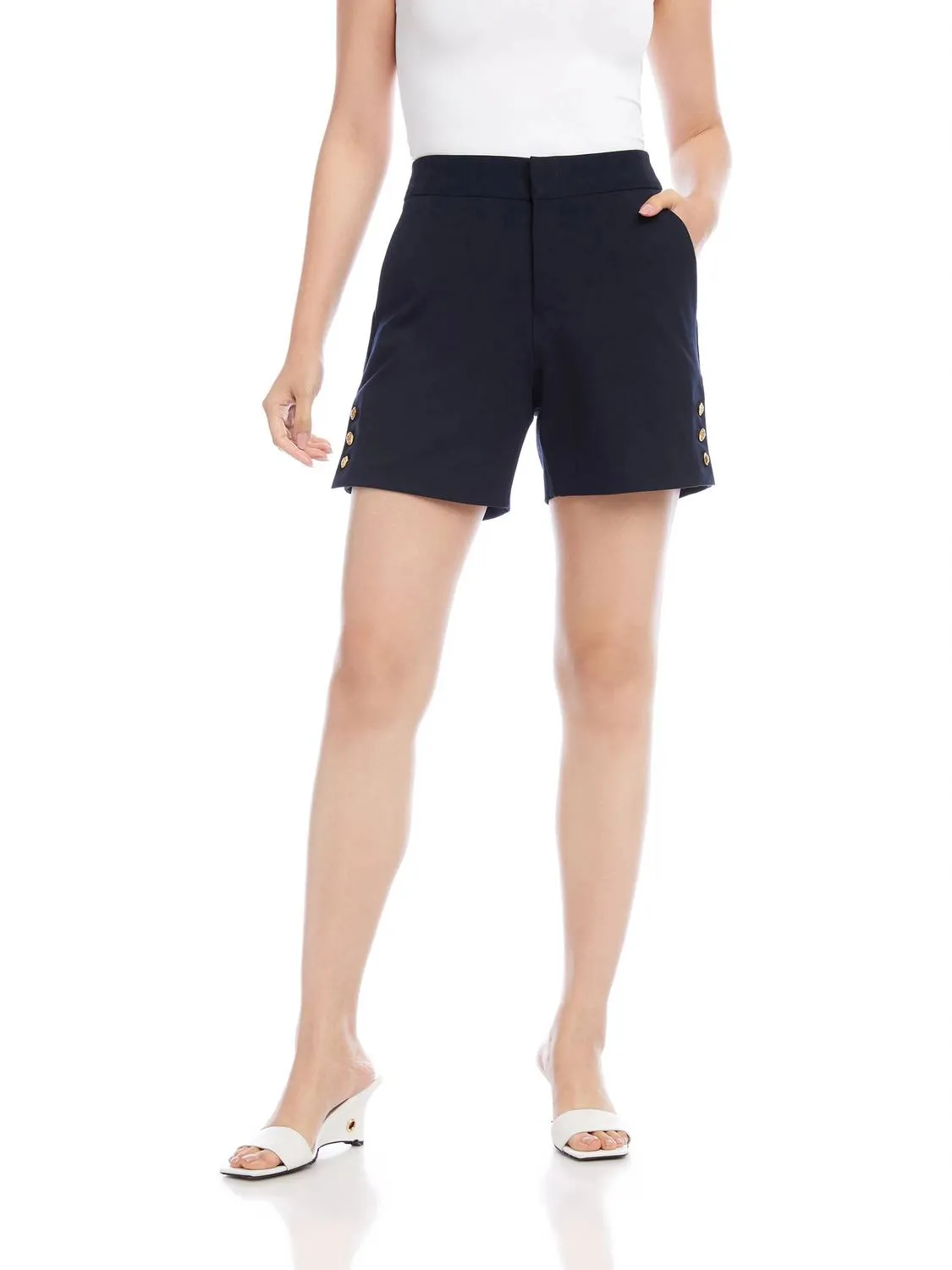 Button Up Short In Midnight