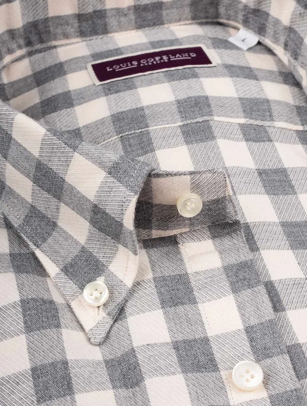 Buttondown Check Shirt Grey