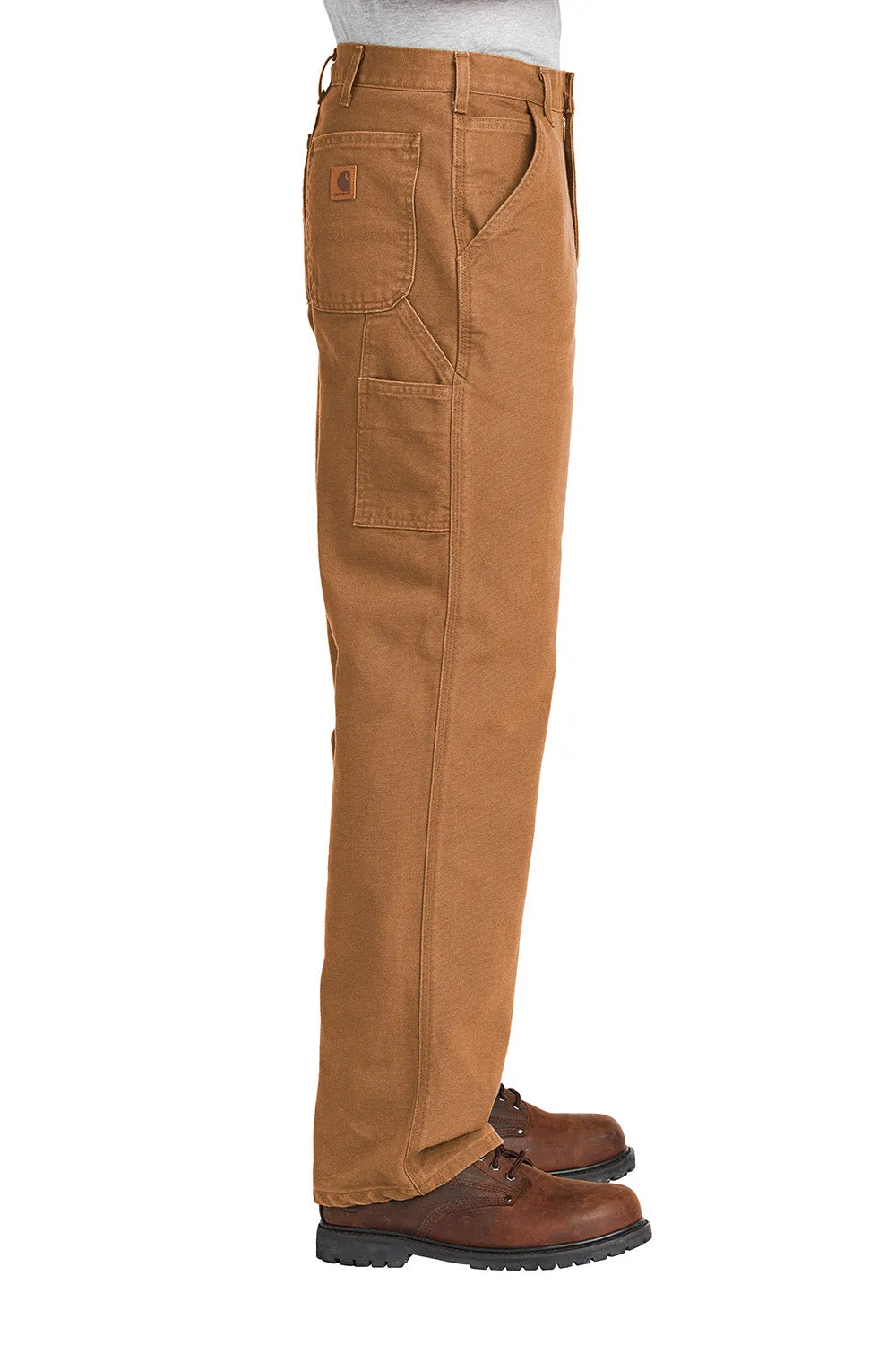 Carhartt Mens Washed Duck Work Dungarees w/ Pockets - Brown