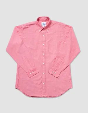 CHAMBRAY LONG SLEEVE SHIRT - RED