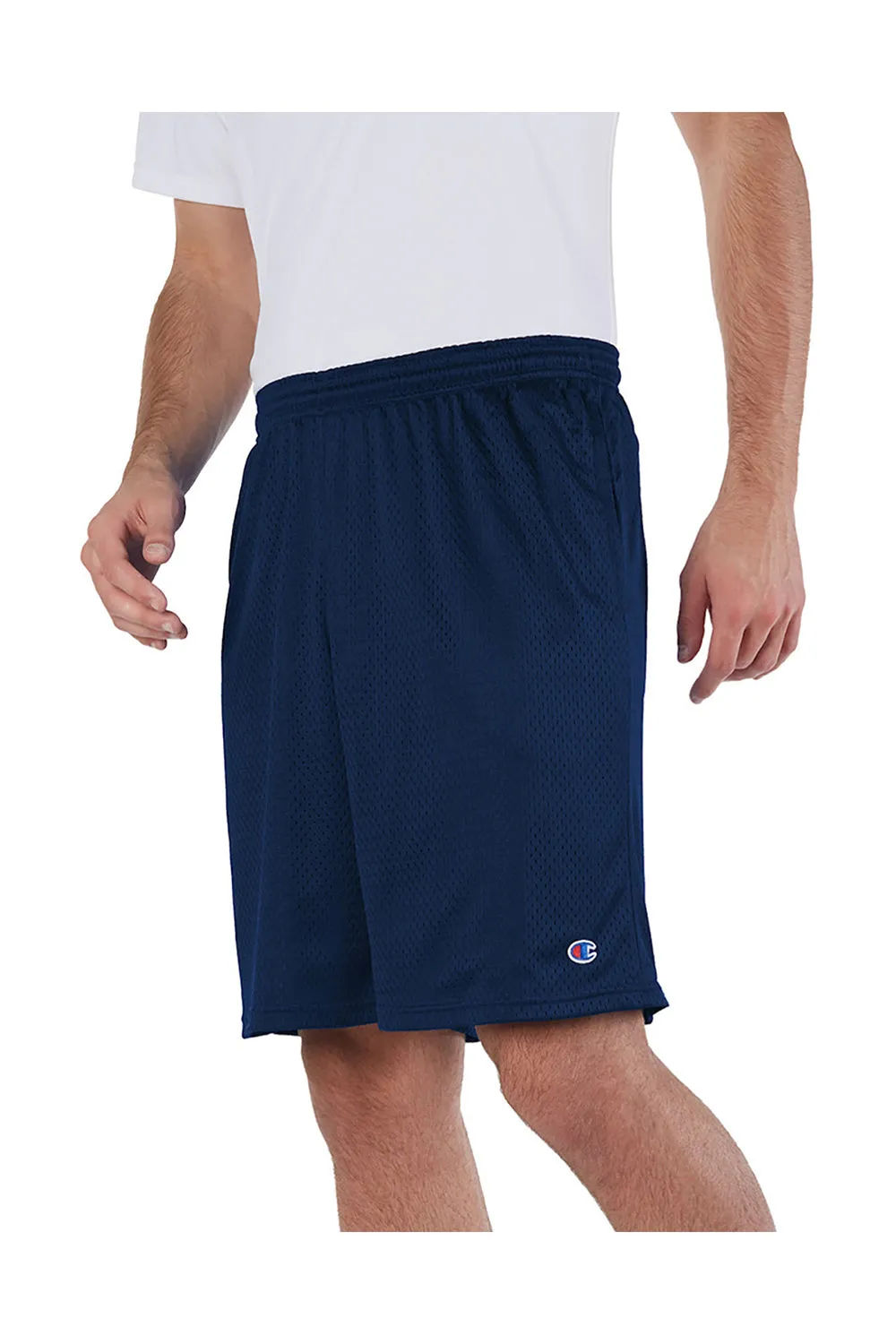 Champion Mens Mesh Shorts w/ Pockets - Navy Blue