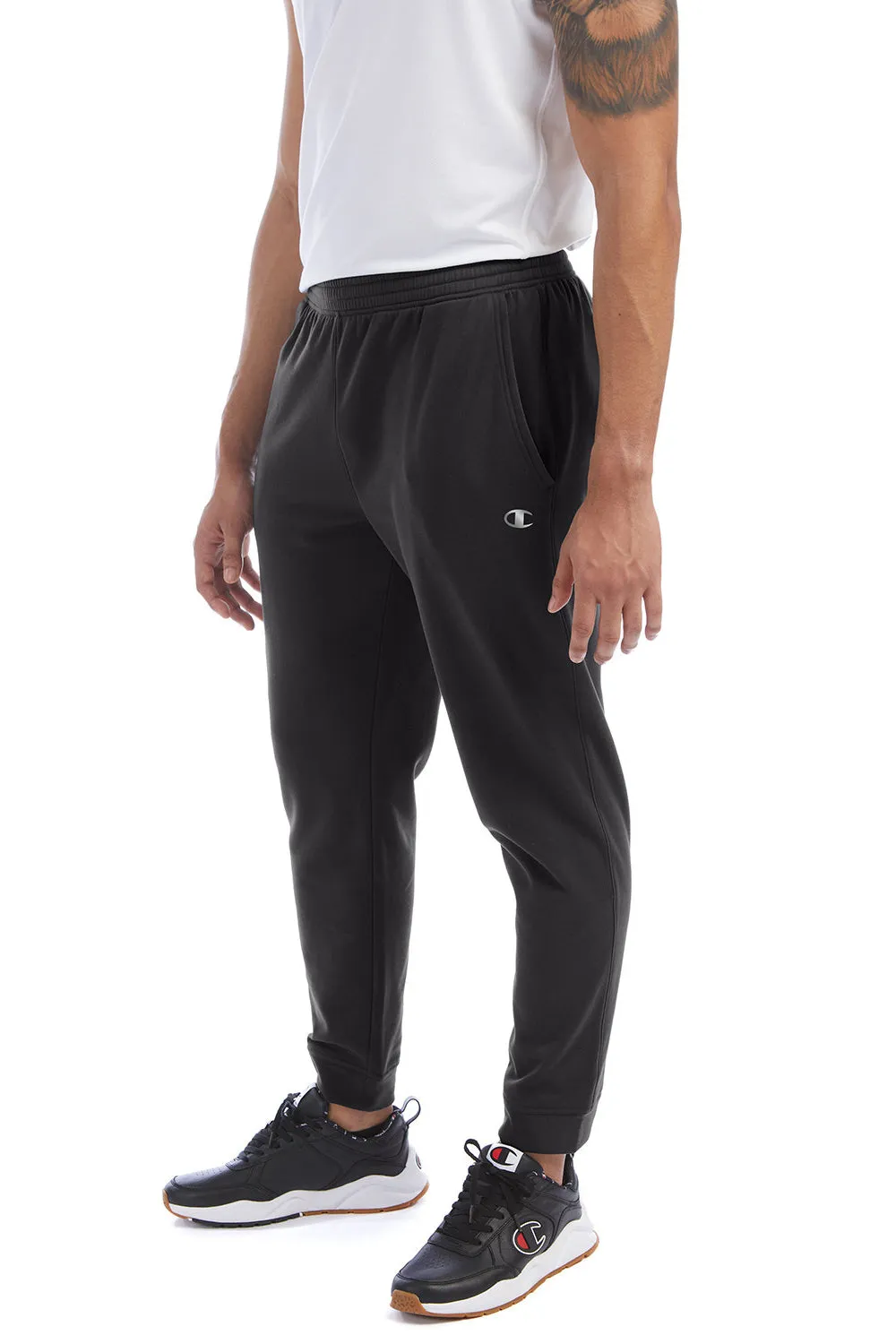 Champion Mens Sport Jogger Sweatpants w/ Pockets - Black