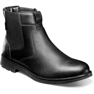 Chelsea Mens Solid Man Made Motorcycle Boots
