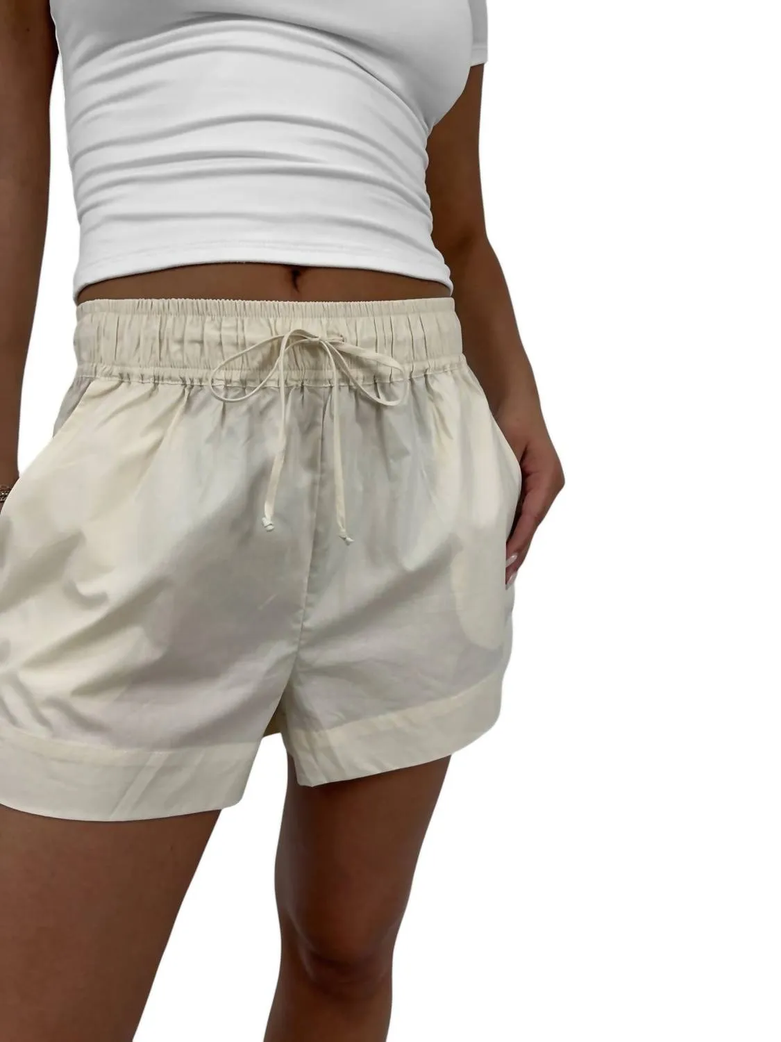 Classic Poplin Boxer Shorts In Beige